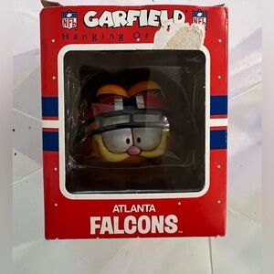 VINTAGE 1978 GARFIELD NFL Enesco ATLANTA FALCONS Christmas Tree Ornament